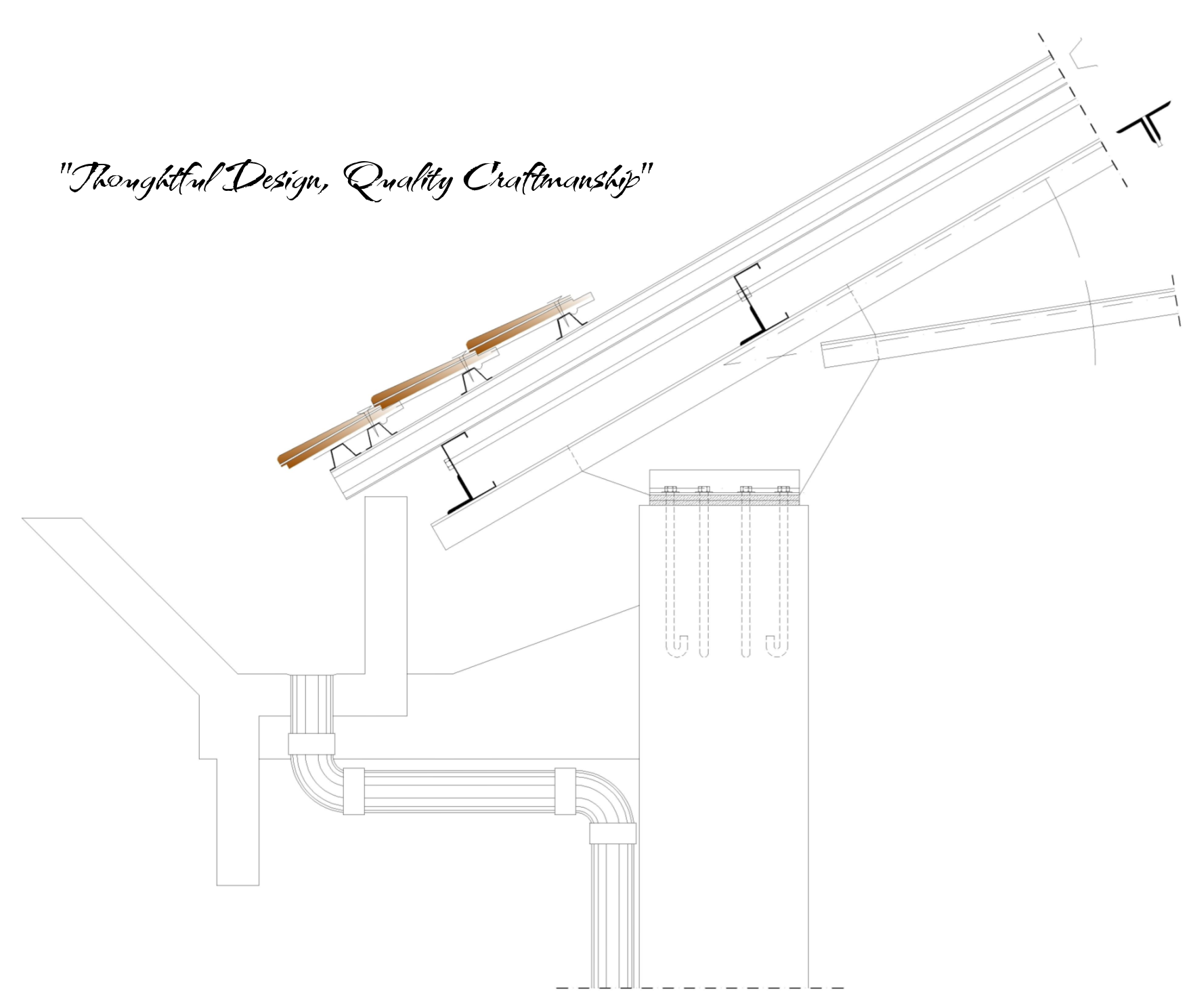 Stock Technical Illustration of Gutter System Bellatrix Roofing & Restoration
